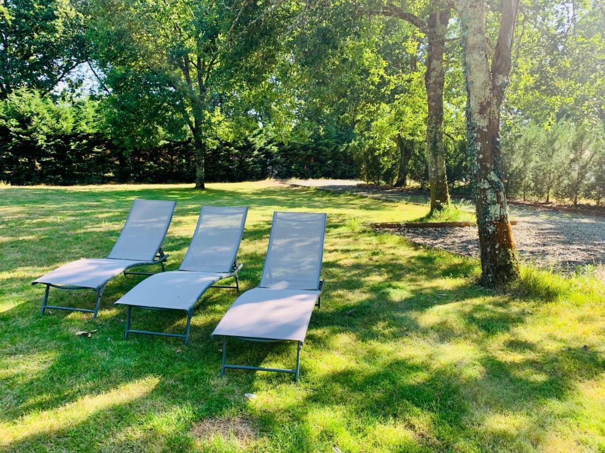 L Estanguet Maison Octogonale En Foret Rion-Des-Landes Bagian luar foto