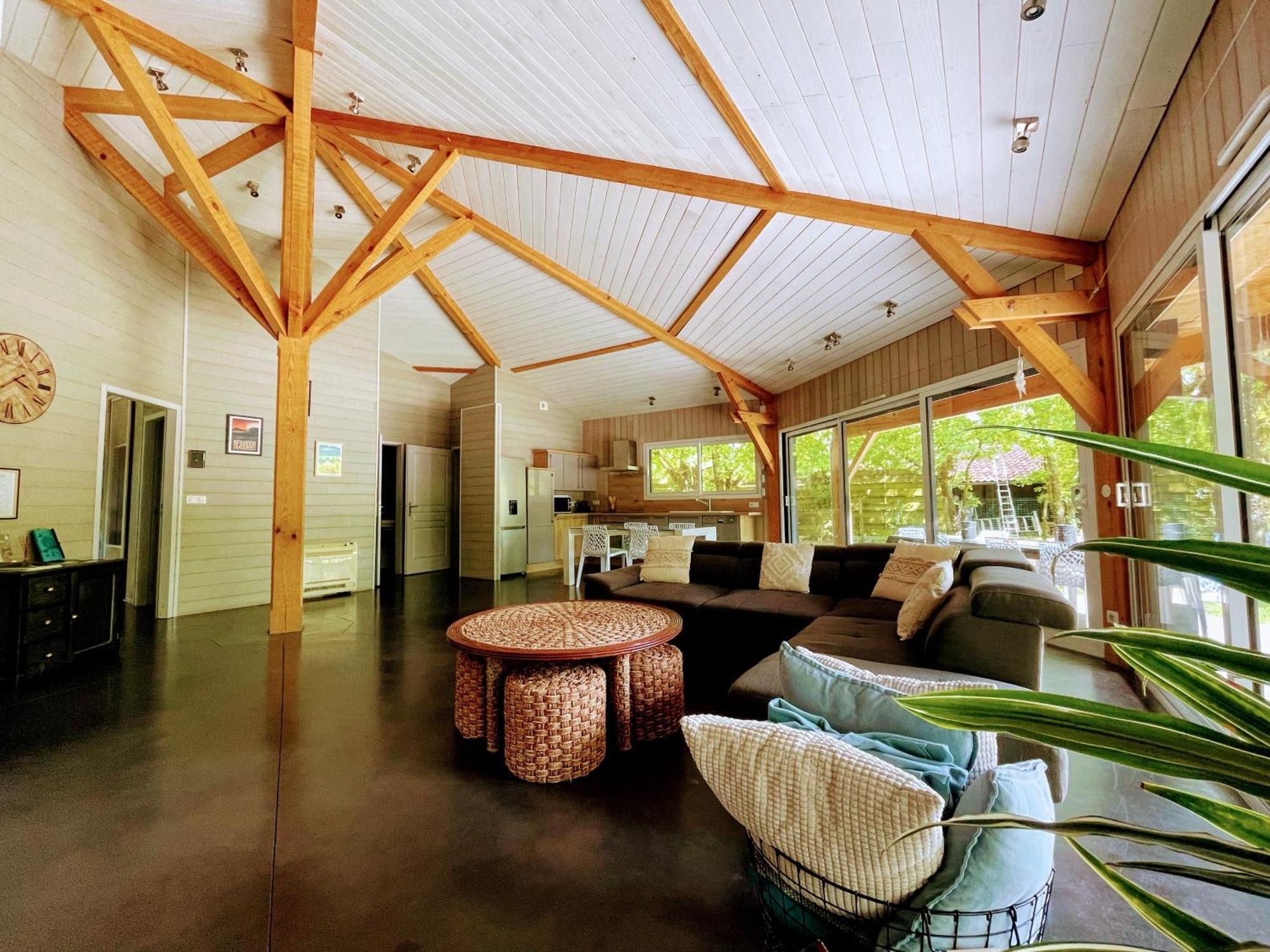 L Estanguet Maison Octogonale En Foret Rion-Des-Landes Bagian luar foto