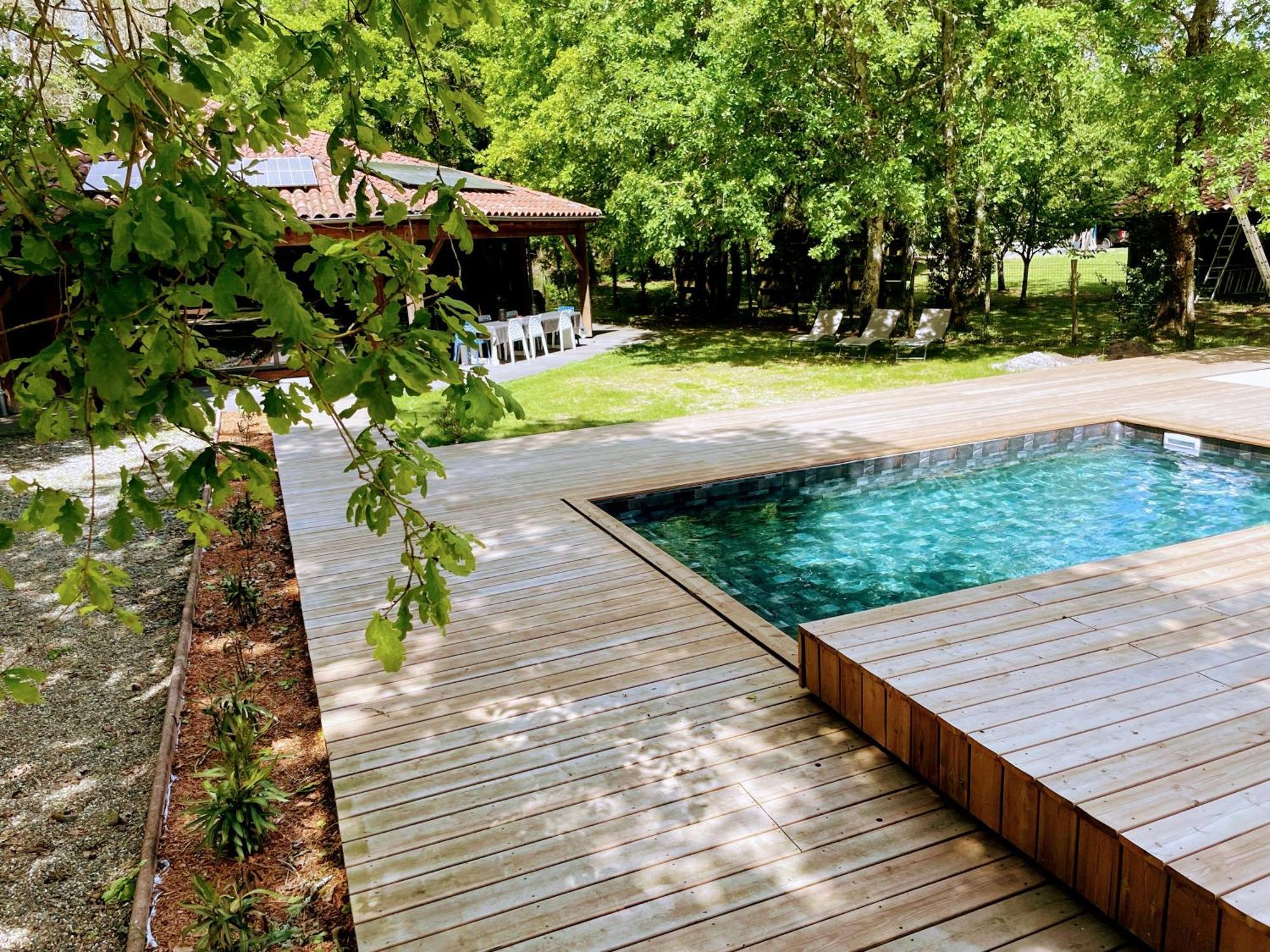 L Estanguet Maison Octogonale En Foret Rion-Des-Landes Bagian luar foto